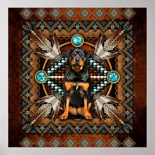 ROTTWEILER Lover Gift, Funny Rottweiler Dog Gesche Poster (Vorne)