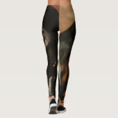 Rottweiler Lover Pet Portrait Leggings (Rückseite)