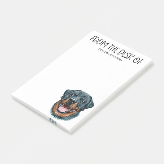 Rottweiler Lover Post-it Klebezettel (angewinkelt)