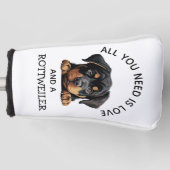 Rottweiler-Loving Golf Headcover (Vorderseite)