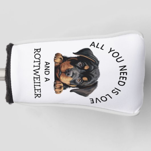  Rottweiler-Loving  Golf Headcover (Vorderseite)