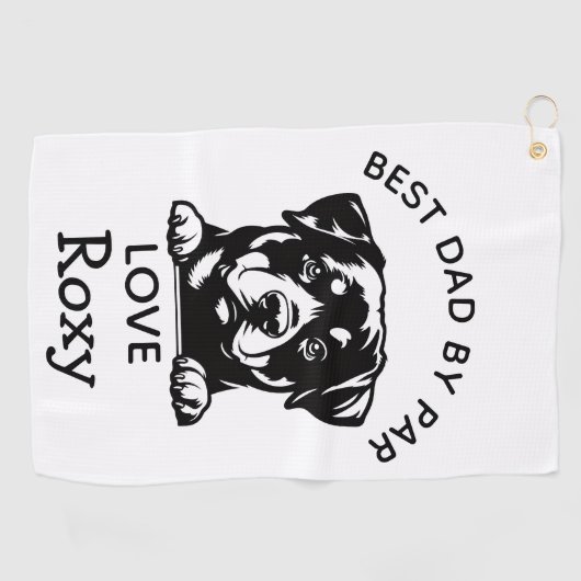 Rottweiler-Loving  Golfhandtuch (Horizontal)