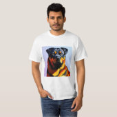 Rottweiler-Malerei T-Shirt (Vorne ganz)