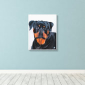 Rottweiler-Malerei von Alfred Fox Leinwanddruck (Insitu (Holzboden))