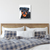 Rottweiler-Malerei von Alfred Fox Leinwanddruck (Insitu (Schlafzimmer))