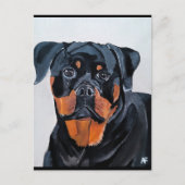 Rottweiler-Malerei von Alfred Fox Postkarte (Vorderseite)