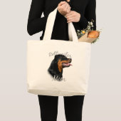 Rottweiler Mama 2 Jumbo Stoffbeutel (Vorderseite (Produkt))