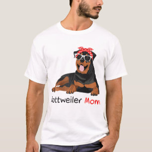 Rottweiler Mama Bandana Womens Rottweiler Dog T-Shirt