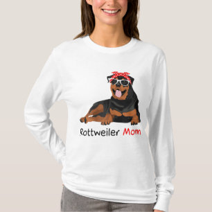 Rottweiler Mama Bandana Womens Rottweiler Dog T-Shirt
