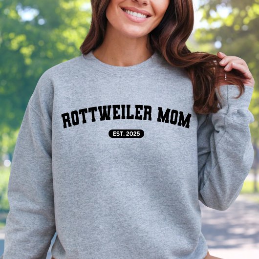 ROTTWEILER MAMA Dog Mum Custom Birth Year Sweater Sweatshirt