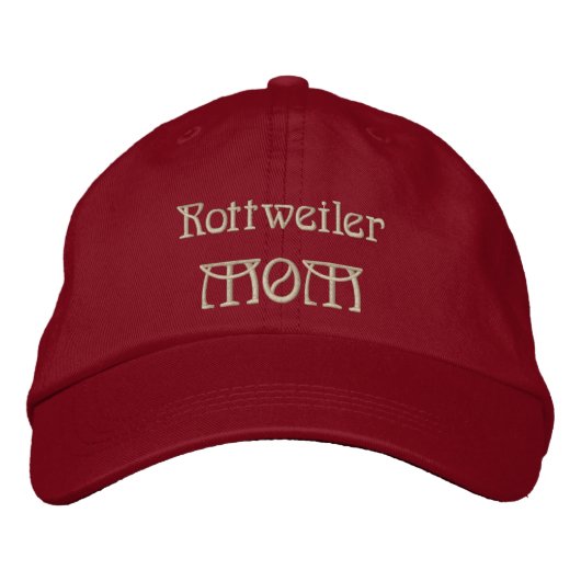 Rottweiler Mama Geschenke Bestickte Kappe (Vorderseite)