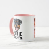 Rottweiler Mama Hund Mama personalisiert mit Hund Tasse (Vorderseite Links)