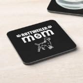Rottweiler Mama I Dog Mama Eigentümer Geschenk Getränkeuntersetzer (Linke Seite)