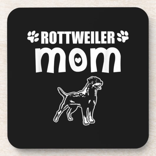 Rottweiler Mama I Dog Mama Eigentümer Geschenk Getränkeuntersetzer (Vorderseite)