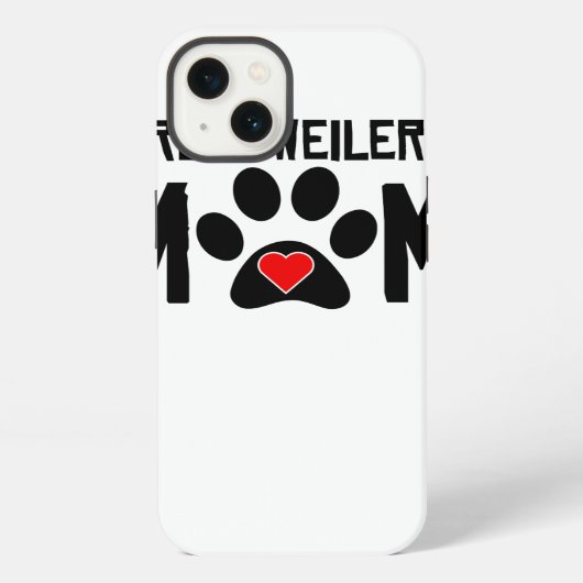 Rottweiler-Mama iPhone Hülle (Rückseite)