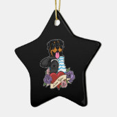 Rottweiler-Mama Keramik Ornament (Links)