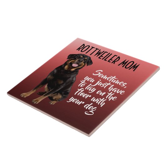 Rottweiler Mama Keramik Tile Fliese (Seite)