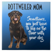 Rottweiler Mama Keramik Tile Fliese (Vorderseite)