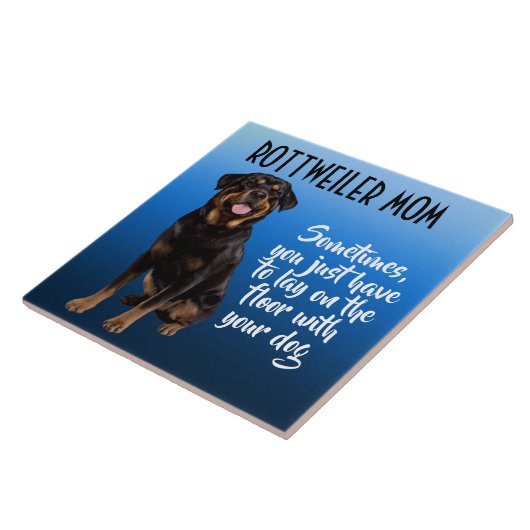 Rottweiler Mama Keramik Tile Fliese (Seite)