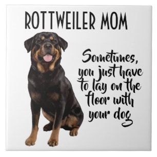 Rottweiler Mama Keramik Tile Fliese