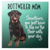 Rottweiler Mama Keramik Tile Fliese (Vorderseite)