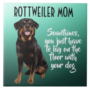 Rottweiler Mama Keramik Tile Fliese