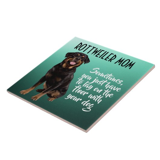 Rottweiler Mama Keramik Tile Fliese (Seite)