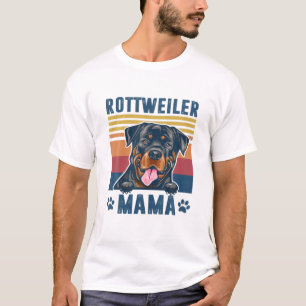 Rottweiler Mama Mutter Retro gibt Hunde Mama T-Shirt