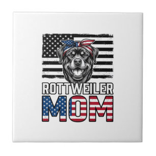 Rottweiler-Mama-patriotisches-vintage-Hunde-Shirt- Fliese