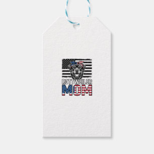 Rottweiler-Mama-patriotisches-vintage-Hunde-Shirt- Geschenkanhänger