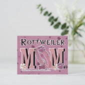 Rottweiler-MAMA Postkarte (Stehend Vorderseite)