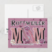 Rottweiler-MAMA Postkarte (Vorne/Hinten)