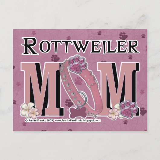 Rottweiler-MAMA Postkarte (Vorderseite)