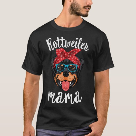 Rottweiler Mama Puppy Mama Dog Mama Lover Geschenk T-Shirt (Vorderseite)
