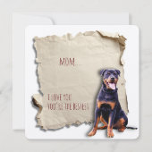 Rottweiler Mama Torten Paper Mütter Day Karte (Vorderseite)