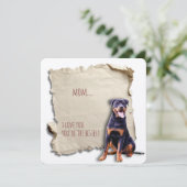 Rottweiler Mama Torten Paper Mütter Day Karte (Stehend Vorderseite)