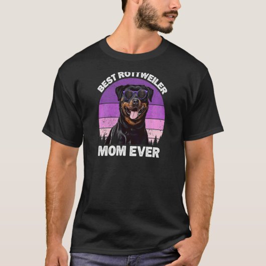 Rottweiler Mama Vintag Muttertag Rotty T-Shirt (Vorderseite)