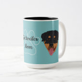 Rottweiler-Mama Zweifarbige Tasse (VorderseiteRechts)