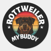 Rottweiler mein Freund Runder Aufkleber (Vorderseite)