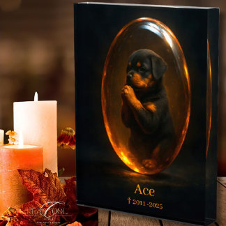 Rottweiler Memorial Photo Block