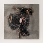 Rottweiler - Metzgerhund Digital Kunst Puzzle (Horizontal)