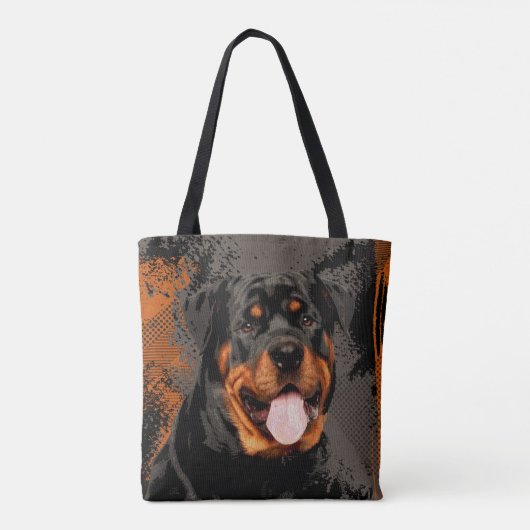 Rottweiler - Metzgerhund Digital Kunst Tasche (Rückseite)