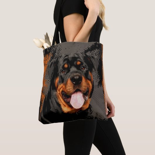 Rottweiler - Metzgerhund Digital Kunst Tasche (Von Nahem)