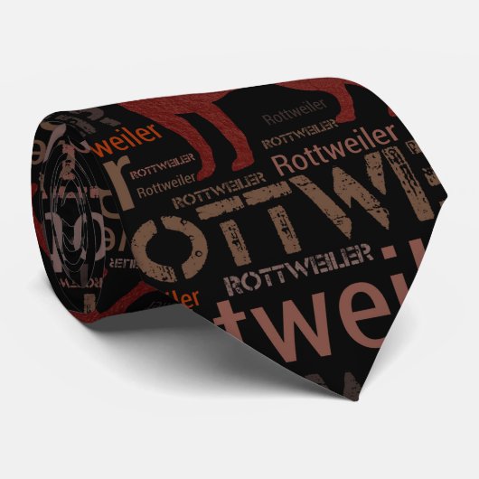 Rottweiler - Metzgerhund Muster Krawatte (Gerollt)