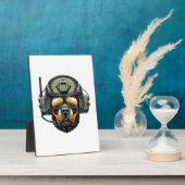 Rottweiler Militärdesign Fotoplatte (Seite)