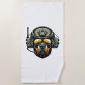 Rottweiler Militärdesign Strandtuch (Vorderseite)