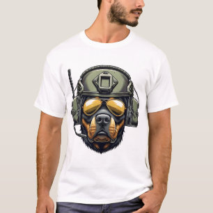 Rottweiler Militärdesign T-Shirt