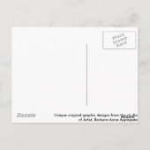 Rottweiler mit Bone N Pawprint Design Postkarte (Rückseite)