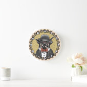 Rottweiler mit Brille Uhr (Zuhause)