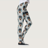 Rottweiler mit Kopfhörern Leggings 4 (Rechts)